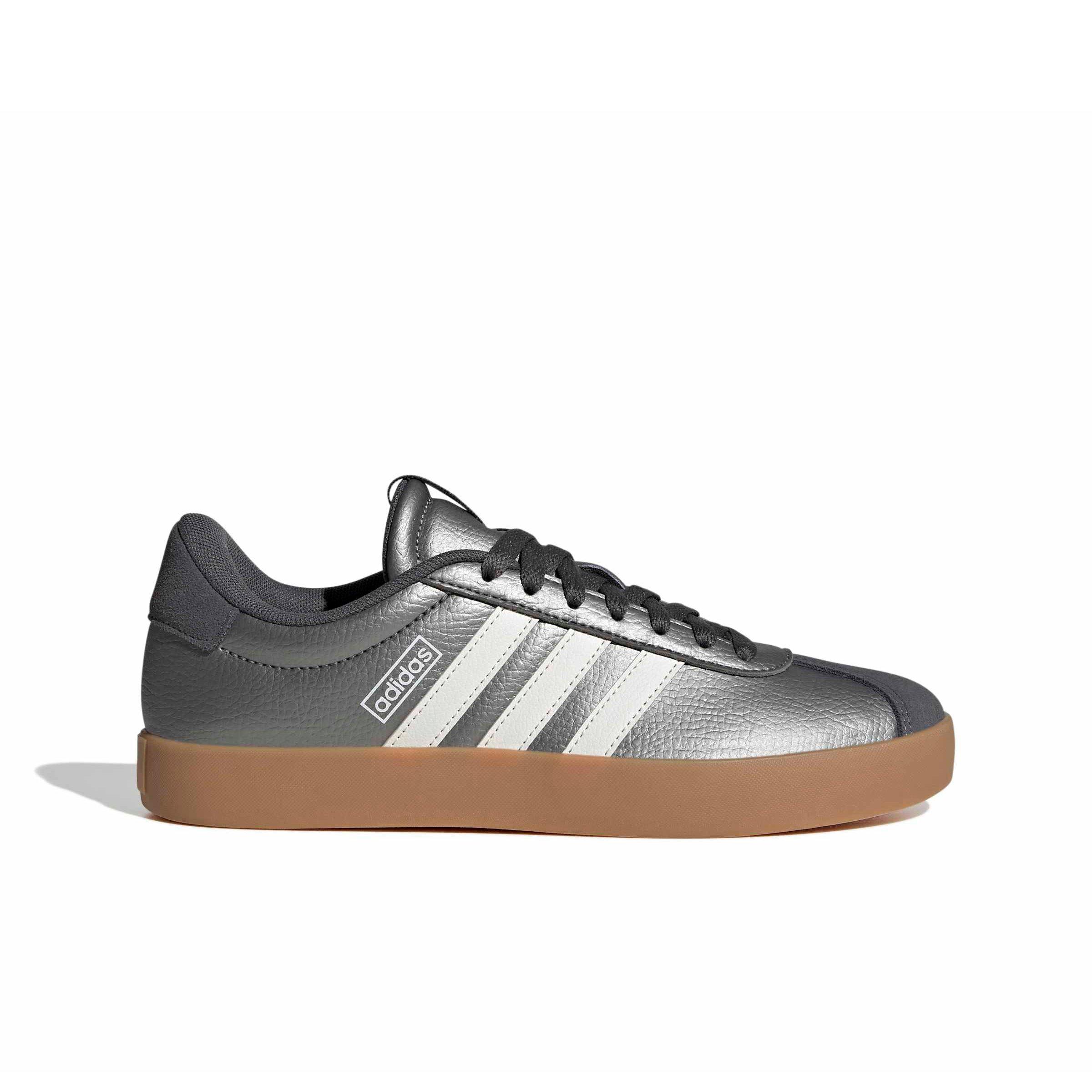 adidas VL Court 3.0 "Iron Metallic/Core White/Grey Five" Women's Shoe - IRON/WHITE/GREY